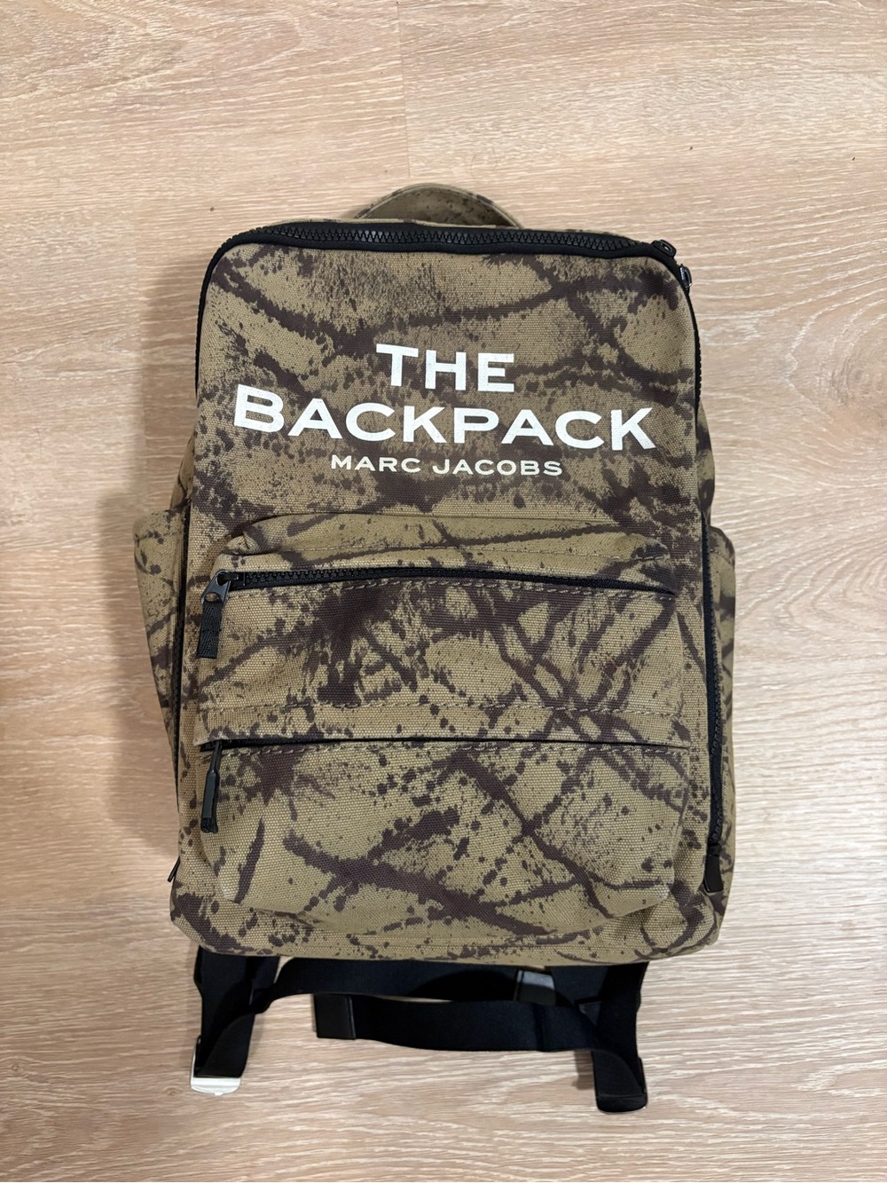 Marc Jacobs customized The Backpack w/ Watercolor Paint Splatter